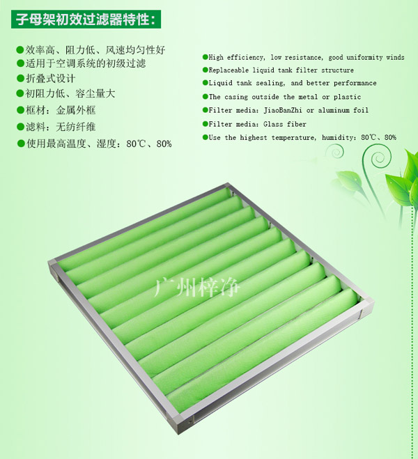 G4级组合式空调过滤器主要应用于初级过滤。