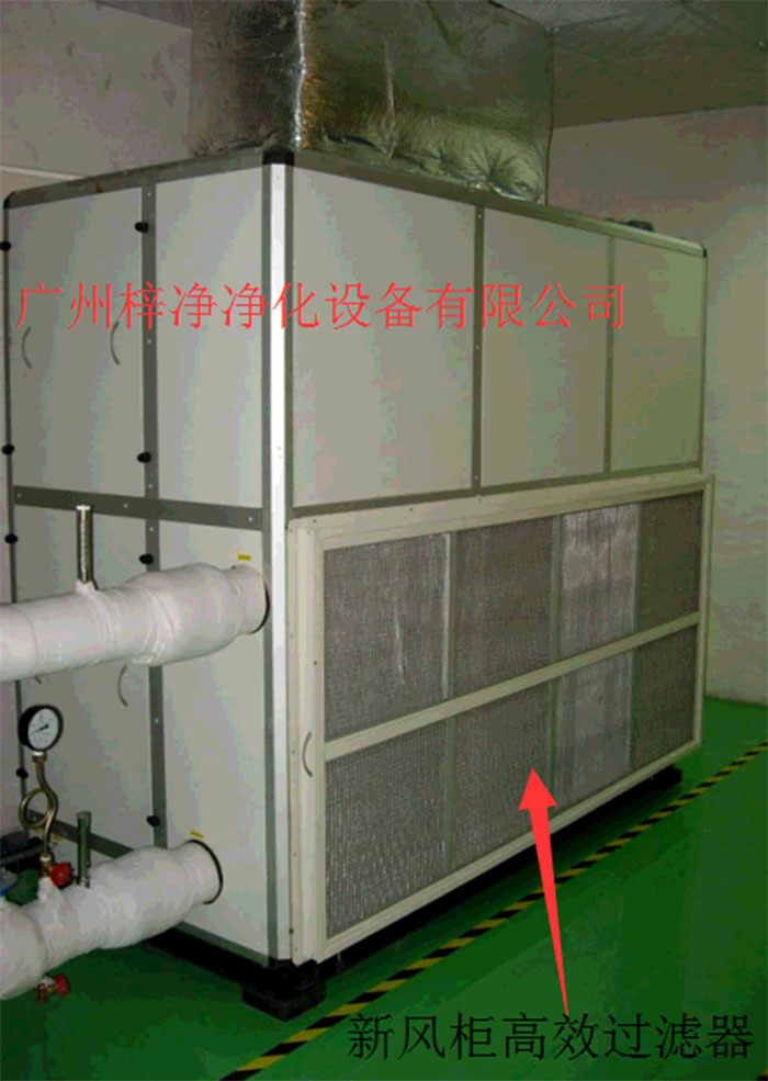 新风柜内设置有高效过滤器，中效过滤器，初效过滤器系统